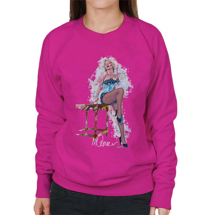 Sidney Maurer Original Portrait Of Marilyn Monroe Stockings Women's Sweatshirt