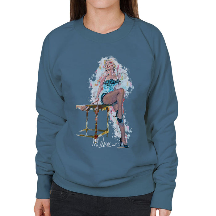 Sidney Maurer Original Portrait Of Marilyn Monroe Stockings Women's Sweatshirt