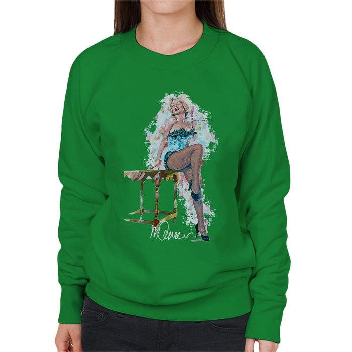 Sidney Maurer Original Portrait Of Marilyn Monroe Stockings Women's Sweatshirt