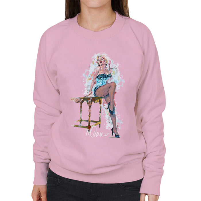 Sidney Maurer Original Portrait Of Marilyn Monroe Stockings Women's Sweatshirt