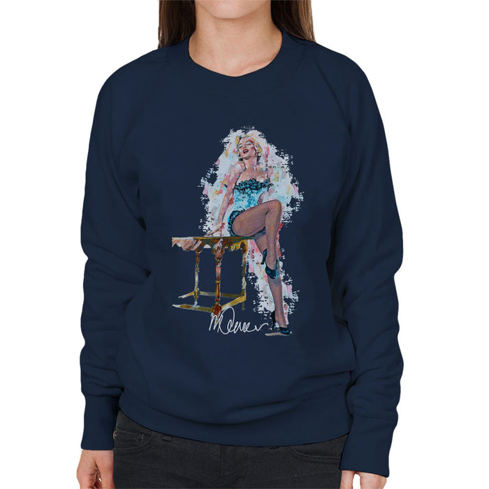 Sidney Maurer Original Portrait Of Marilyn Monroe Stockings Women's Sweatshirt