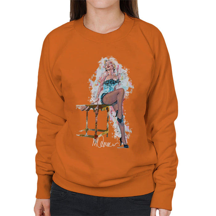 Sidney Maurer Original Portrait Of Marilyn Monroe Stockings Women's Sweatshirt