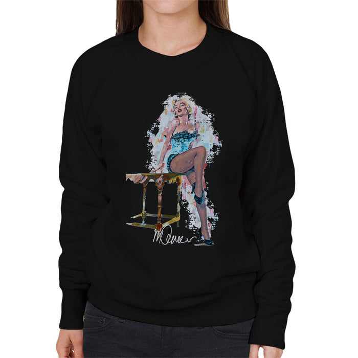 Sidney Maurer Original Portrait Of Marilyn Monroe Stockings Women's Sweatshirt