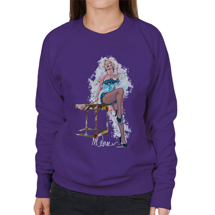 Sidney Maurer Original Portrait Of Marilyn Monroe Stockings Women's Sweatshirt