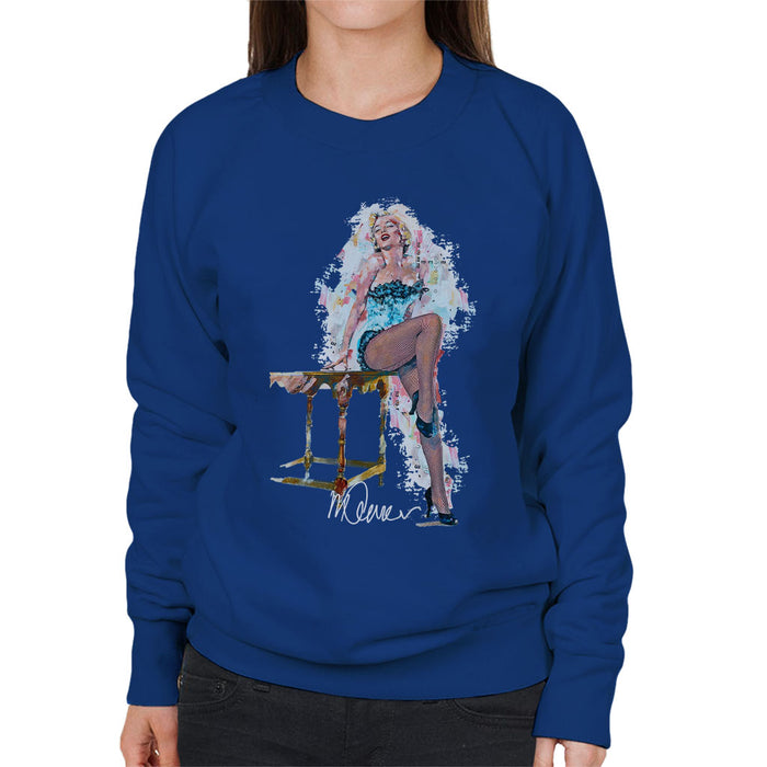 Sidney Maurer Original Portrait Of Marilyn Monroe Stockings Women's Sweatshirt