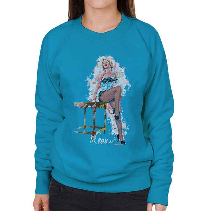 Sidney Maurer Original Portrait Of Marilyn Monroe Stockings Women's Sweatshirt
