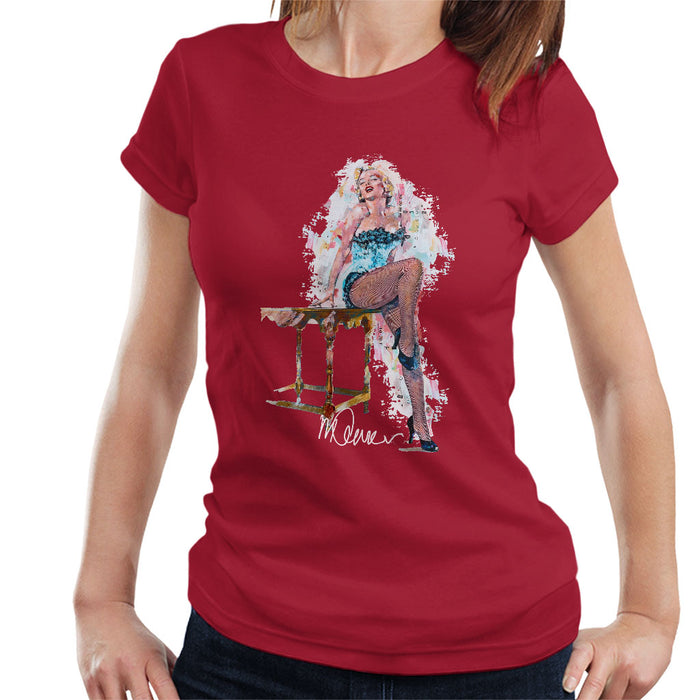 Sidney Maurer Original Portrait Of Marilyn Monroe Stockings Women's T-Shirt