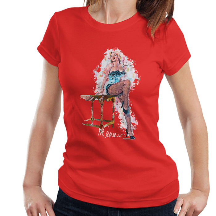 Sidney Maurer Original Portrait Of Marilyn Monroe Stockings Women's T-Shirt