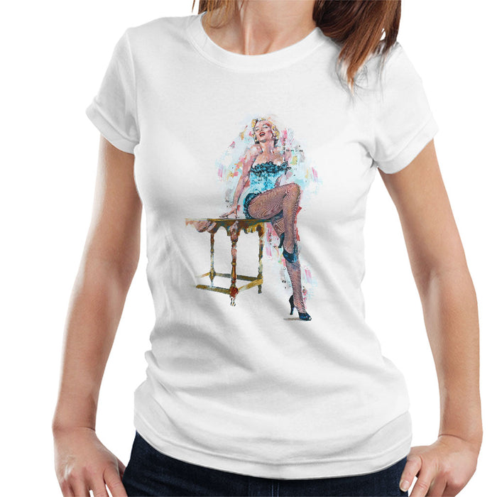 Sidney Maurer Original Portrait Of Marilyn Monroe Stockings Women's T-Shirt
