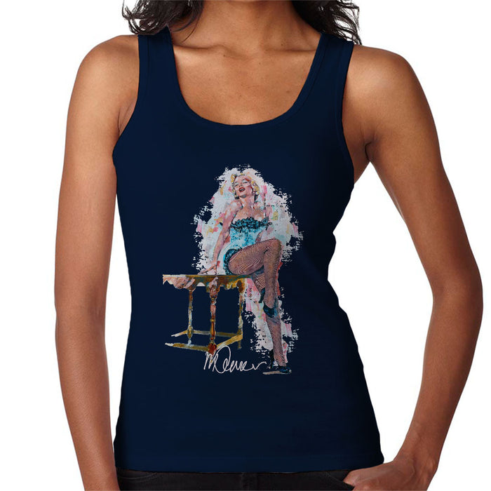 Sidney Maurer Original Portrait Of Marilyn Monroe Stockings Women's Vest