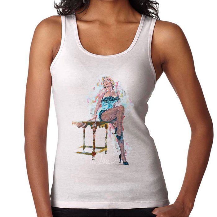 Sidney Maurer Original Portrait Of Marilyn Monroe Stockings Women's Vest