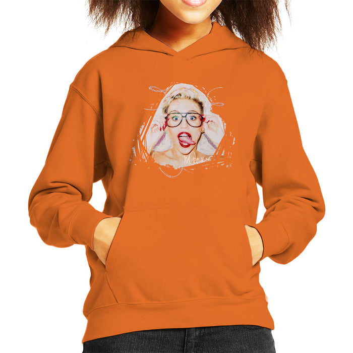 Sidney Maurer Original Portrait Of Miley Cyrus Kid's Hooded Sweatshirt
