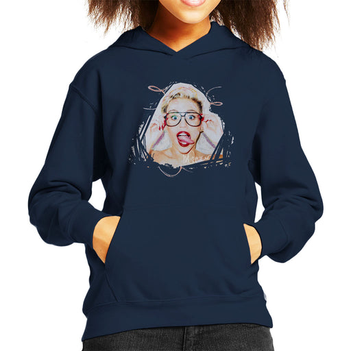 Sidney Maurer Original Portrait Of Miley Cyrus Kid's Hooded Sweatshirt