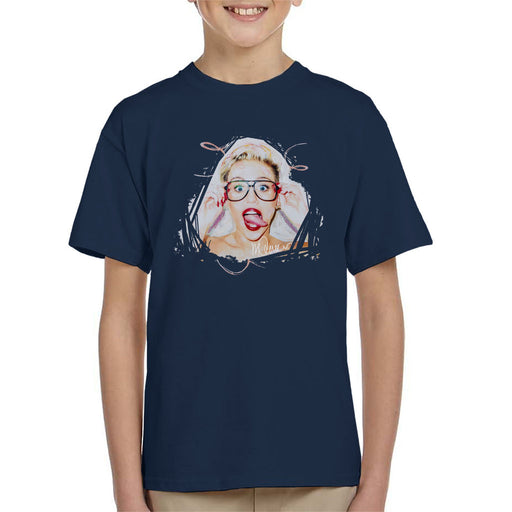 Sidney Maurer Original Portrait Of Miley Cyrus Kid's T-Shirt