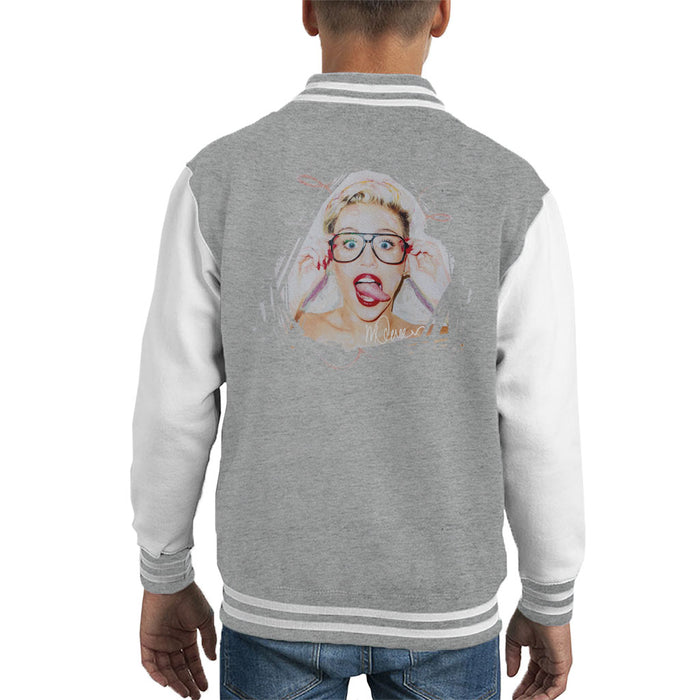 Sidney Maurer Original Portrait Of Miley Cyrus Kid's Varsity Jacket