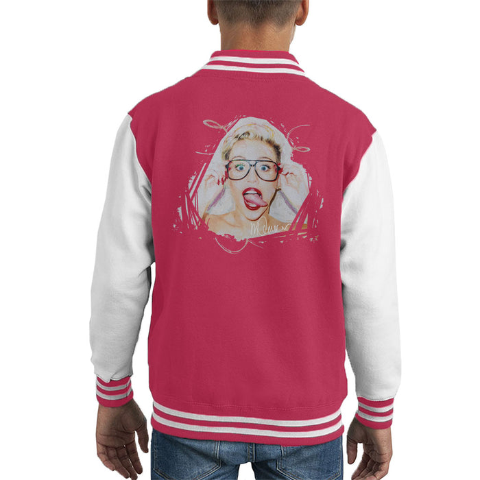 Sidney Maurer Original Portrait Of Miley Cyrus Kid's Varsity Jacket