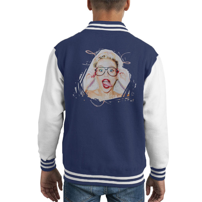 Sidney Maurer Original Portrait Of Miley Cyrus Kid's Varsity Jacket