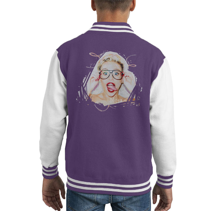 Sidney Maurer Original Portrait Of Miley Cyrus Kid's Varsity Jacket