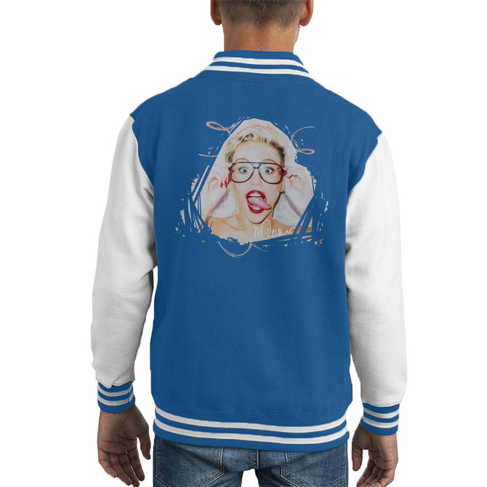 Sidney Maurer Original Portrait Of Miley Cyrus Kid's Varsity Jacket