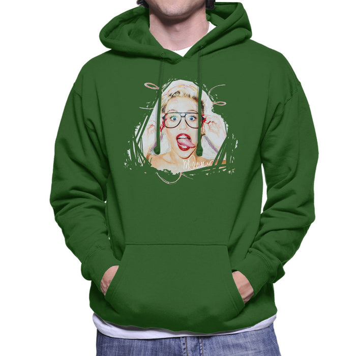 Sidney Maurer Original Portrait Of Miley Cyrus Men's Hooded Sweatshirt