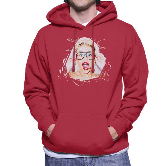 Sidney Maurer Original Portrait Of Miley Cyrus Men's Hooded Sweatshirt
