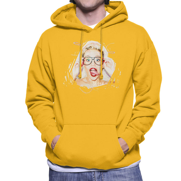 Sidney Maurer Original Portrait Of Miley Cyrus Men's Hooded Sweatshirt