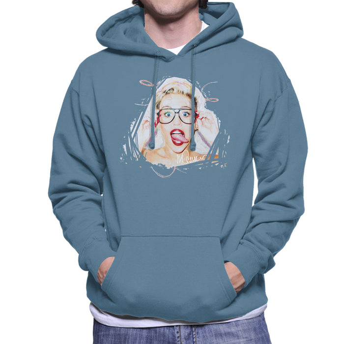 Sidney Maurer Original Portrait Of Miley Cyrus Men's Hooded Sweatshirt