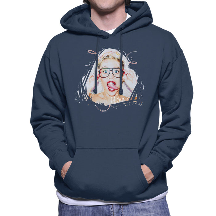Sidney Maurer Original Portrait Of Miley Cyrus Men's Hooded Sweatshirt