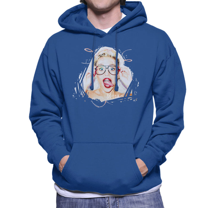 Sidney Maurer Original Portrait Of Miley Cyrus Men's Hooded Sweatshirt