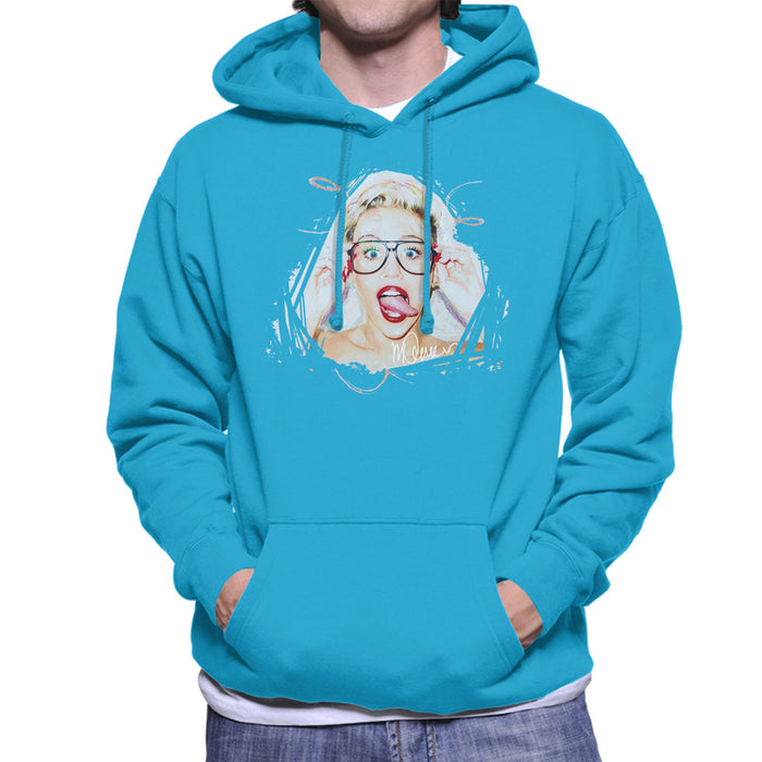 Sidney Maurer Original Portrait Of Miley Cyrus Men's Hooded Sweatshirt