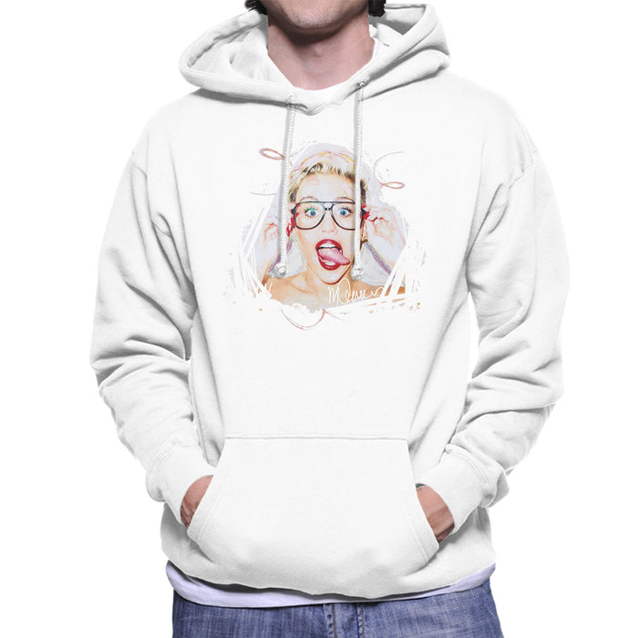 Sidney Maurer Original Portrait Of Miley Cyrus Men's Hooded Sweatshirt