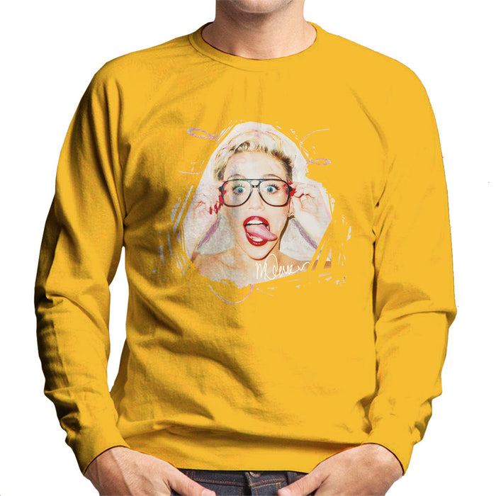 Sidney Maurer Original Portrait Of Miley Cyrus Men's Sweatshirt