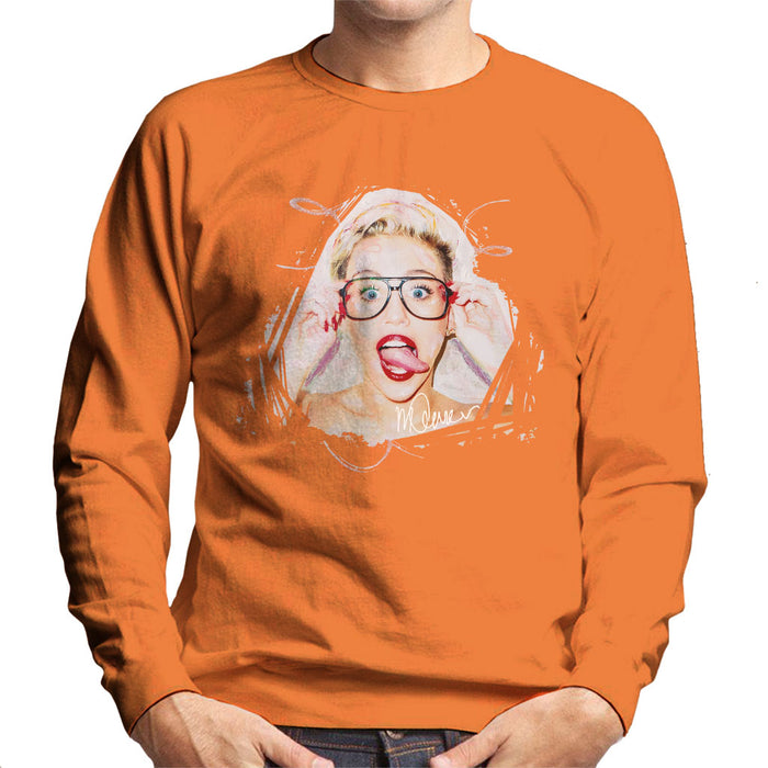 Sidney Maurer Original Portrait Of Miley Cyrus Men's Sweatshirt