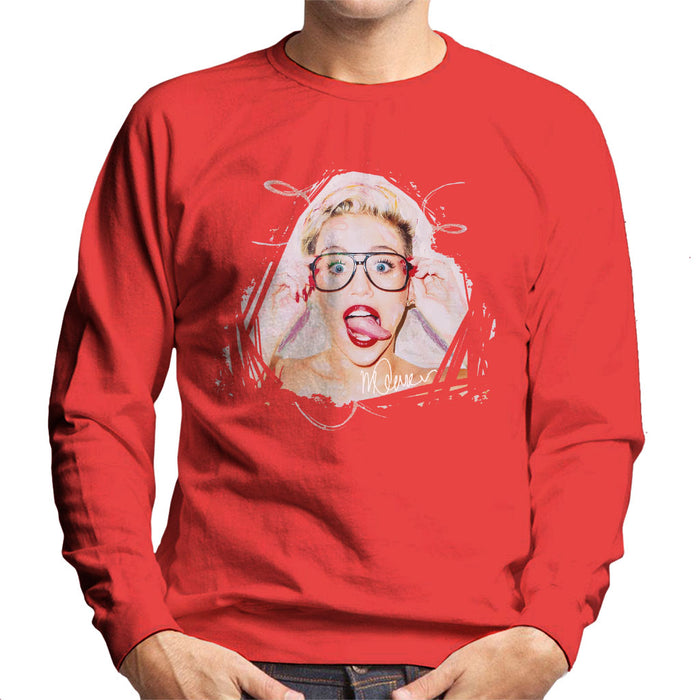 Sidney Maurer Original Portrait Of Miley Cyrus Men's Sweatshirt