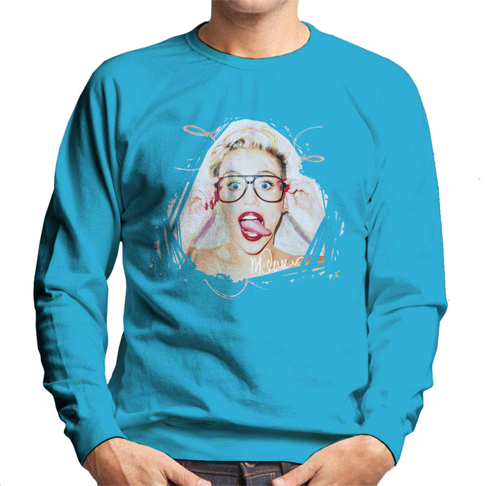 Sidney Maurer Original Portrait Of Miley Cyrus Men's Sweatshirt