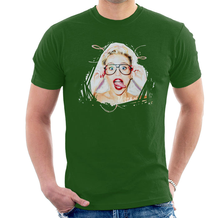 Sidney Maurer Original Portrait Of Miley Cyrus Men's T-Shirt
