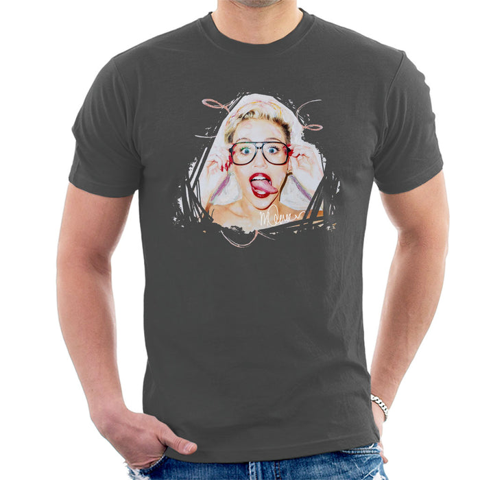 Sidney Maurer Original Portrait Of Miley Cyrus Men's T-Shirt