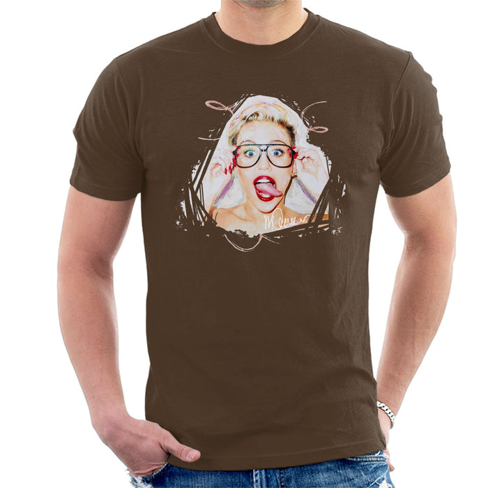 Sidney Maurer Original Portrait Of Miley Cyrus Men's T-Shirt