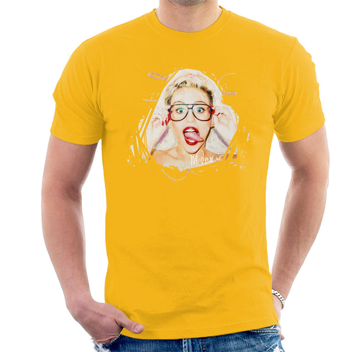 Sidney Maurer Original Portrait Of Miley Cyrus Men's T-Shirt