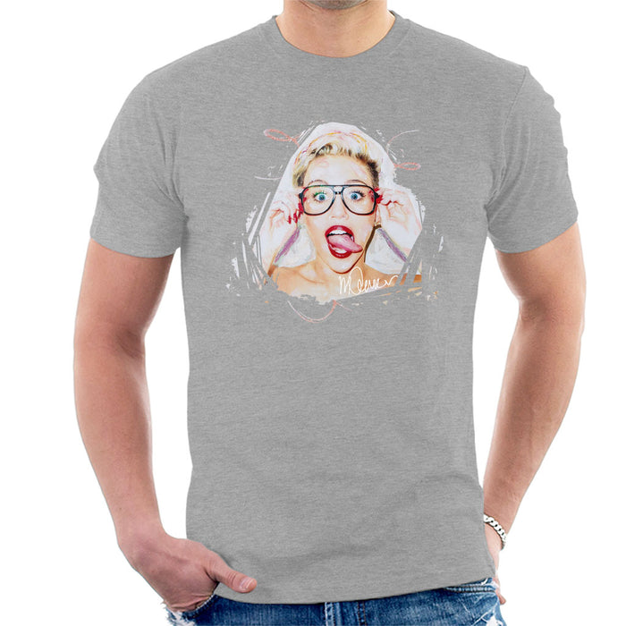 Sidney Maurer Original Portrait Of Miley Cyrus Men's T-Shirt