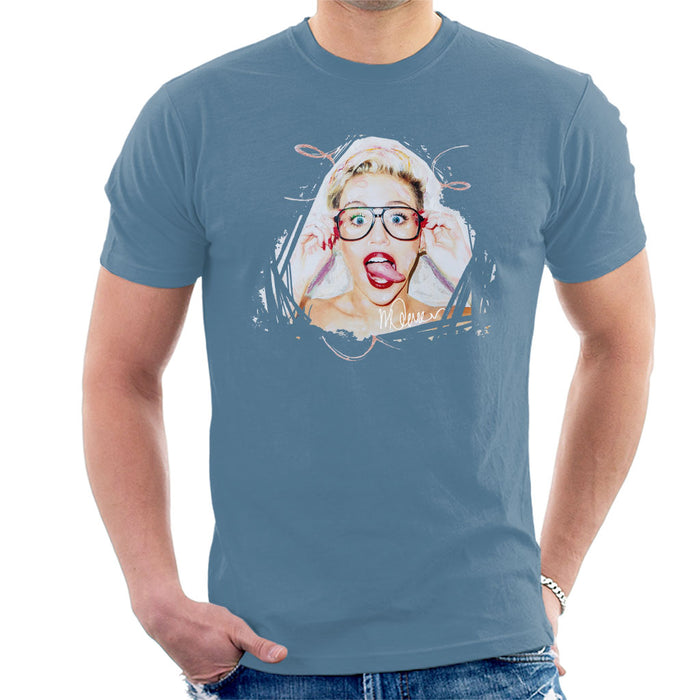 Sidney Maurer Original Portrait Of Miley Cyrus Men's T-Shirt