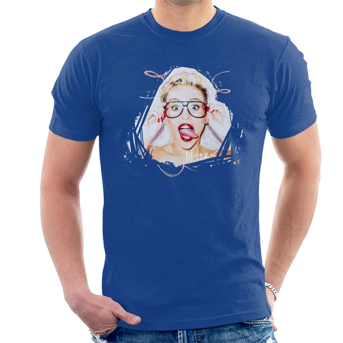 Sidney Maurer Original Portrait Of Miley Cyrus Men's T-Shirt