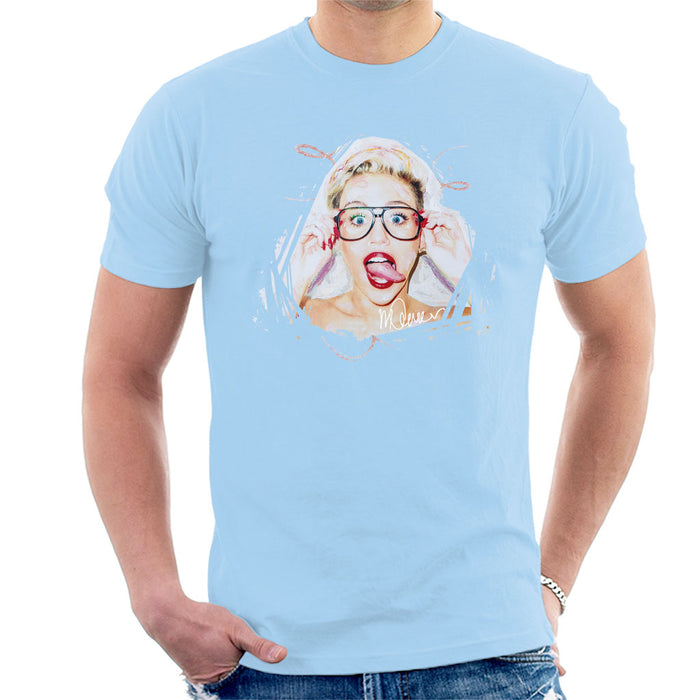 Sidney Maurer Original Portrait Of Miley Cyrus Men's T-Shirt