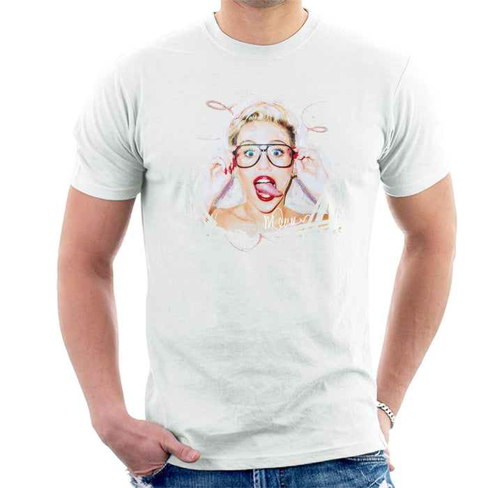Sidney Maurer Original Portrait Of Miley Cyrus Men's T-Shirt