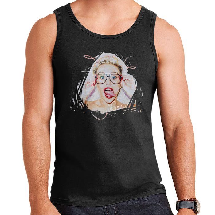 Sidney Maurer Original Portrait Of Miley Cyrus Men's Vest