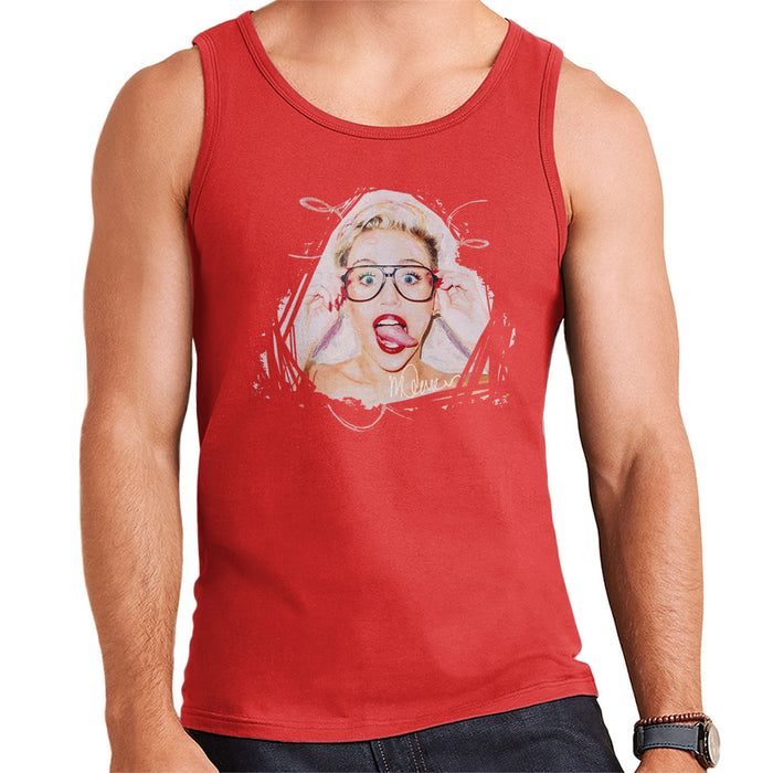 Sidney Maurer Original Portrait Of Miley Cyrus Men's Vest