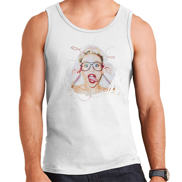 Sidney Maurer Original Portrait Of Miley Cyrus Men's Vest