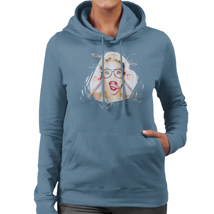 Sidney Maurer Original Portrait Of Miley Cyrus Women's Hooded Sweatshirt