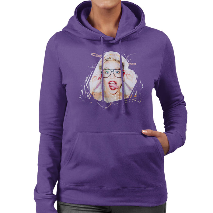 Sidney Maurer Original Portrait Of Miley Cyrus Women's Hooded Sweatshirt