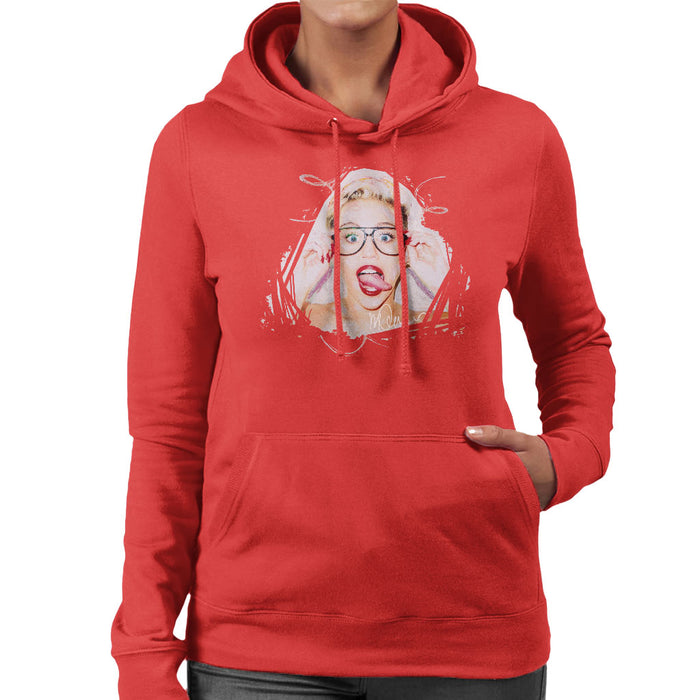 Sidney Maurer Original Portrait Of Miley Cyrus Women's Hooded Sweatshirt